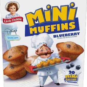 Little Bites Blueberry Muffins, 5 individual packs, (1.65 oz each), Soft Mini Muffins, 8.25 oz Box